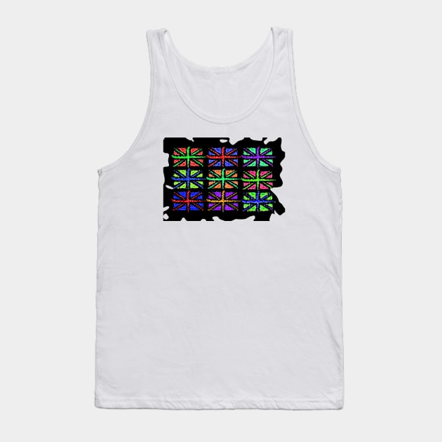 Multicolour UK flags Tank Top by Crazydodo